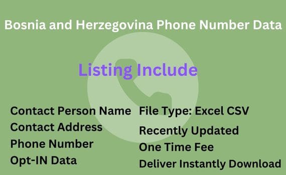 波斯尼亚和黑塞哥维那电话号码数据库