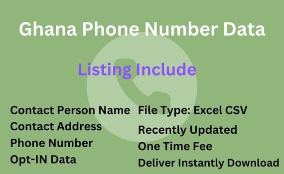加纳电话号码数据库