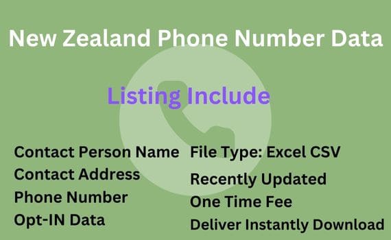 新西兰电话号码数据库