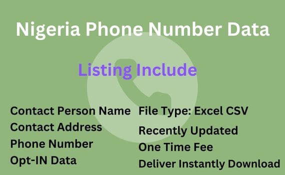 尼日利亚电话号码数据库